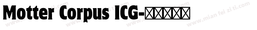 Motter Corpus ICG字体转换